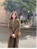 Roupas Femininas Plus Size Novas para Outono e Inverno, Casaco de Lã Preto Estilo Hepburn, Jaqueta de Lã Estilo Coreano