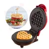MIN MAQUINA DE WAFFLES mini WAFFLE con forma de corazón para el hogar práctica automática máquina de hornear máquina para pasteles