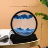 Artesanía casera creativa transfronteriza directa de fábrica adornos dinámicos 3D para sala de estar regalos pintura de arena movediza redonda