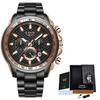 Reloj de cuarzo LIGE transfronterizo para hombre, cronógrafo multifunción, deportivo, resistente al agua, reloj de pulsera informal de negocios.