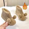 Zapatos de invierno para niñas, con suela antideslizante, plantilla suave y forro de felpa para abrigar, perfectos para usar en interiores