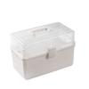 Caja de almacenamiento plegable de plástico multifuncional de tres capas, caja de herramientas transparente para el hogar con tapa, caja de medicamentos con compartimentos multicapa, venta al por mayor