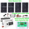Combinación de Kit Solar: Controlador 50A Panel Solar 25W Inversor 300W 12V a 220V/110V
