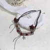 Collar de Cadena para Clavícula con Borla de Pedrería de Estrella Estilo Dulce y Fresco para Mujer chocker Diseño de Nicho Joyería