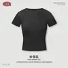 Ropa de Mujer Nueva Primavera y Verano Estilo Callejero Europeo y Americano Camisetas Cortas de Chica Popular para Mujer, Camisetas de Manga Corta Estampadas Lavadas Retro para Mujer