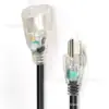 Fornecimento de Cabo de Alimentação com Plugue Transparente Padrão Americano Plugue de Cauda Transparente de Três Vias Padrão Americano Base Fêmea