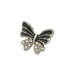 Botón de Metal para Camisa de Mariposa Tridimensional con Diamante Vestido de Punto de Alta Gama para Mujer Top Botón Decorativo Botón