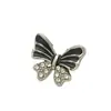 Botones Metálicos para Camisa de Mariposa Tridimensional con Diamantes, Botones Decorativos de Alta Gama para Tops de Vestido de Punto para Mujer