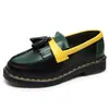 Mocassins com Franjas Transfronteiriços Femininos Couro Genuíno Cano Baixo Sapatos Pequenos de Couro Femininos Estilo Britânico Moda Estudante Bico Redondo Sapatos Casuais