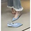 Sandalias de Tiras Estilo Coreano para Mujer Verano Exterior Sencillas Punta Fina Cómodas 2026 Nueva Moda Versátiles con Faldas Planas