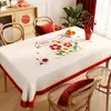 Toalha de Mesa de Ano Novo em Vermelho, Festiva, Sem Lavar, Luxo Leve, Toalha de Mesa de Alta Qualidade, À Prova d'Água e de Óleo, Sensação de Luxo, Toalha de Mesa com o Personagem '', Toalha de Mesa de Centro