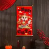 Pegatina de Terciopelo Tridimensional del Dios de la Riqueza, Designada como un Adorno que Atrae la Fortuna, Pintura Decorativa para la Sala de Estar, Pintura Colgante del Dios de la Riqueza, Pegatina de Puerta de Año Nuevo para Atraer la Riqueza