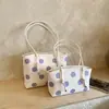 Bolsa Tote de Poá Estilo Menina Japonesa 2026 Nova Coleção Primavera/Verão Bolsa de Mão Casual Estilosa Bolsa de Mão Fofa Estilo Francês