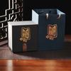 Caja de Empaque para Artefactos Culturales Grande Dinghao, Caja de Empaque para Tetera de Arcilla Púrpura y Porcelana, Tela de Algodón y Lino con Hebilla Curva, Caja de Brocado, Caja de Regalo con Impresión de Logo