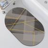 Alfombrilla absorbente de diatomeas para baño, alfombrilla antideslizante para puerta de baño, alfombrilla para inodoro