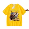 Plano de Transformação de Castor Novo Transfronteiriço Camiseta de Algodão Puro de Manga Curta para Crianças Roupa de Verão Tops de Meia-Manga para Meninos e Meninas Hoppers