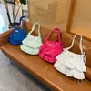 Bolsa Feminina Verão Nova Renda Plissada Moda Versátil Ombro Único Transversal Uso Duplo Série Nylon
