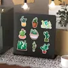 20 Piezas de Pegatinas Magnéticas Suaves de Cactus para Refrigerador Dibujos Animados Lindas Plantas Pizarra Doméstica Pegatinas Magnéticas Decorativas Metálicas Venta al por Mayor