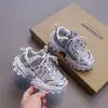 Zapatos estilo papá para niñas con superficie de cuero con pedrería, modelos de primavera y otoño, suela suave, antideslizantes, zapatos casuales para niños de 1 a 6 años, zapatos para bebé