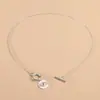 Collar de Ojo de Moda Ins Collar Simple de Ojo Turco Colgante con Hebilla OT Collar Ajustable con Hebilla para Mujer