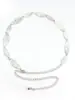 Cadena de Cintura Versátil Retro con Diseño de Hoja Metálica, Cadena Adelgazante para Mujer, Adecuada para Vestidos y Faldas, Cinturón Decorativo de Estilo Étnico