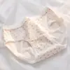 Braguitas rosas con estampado floral para niñas, algodón puro antibacteriano 10A, entrepierna extendida, transpirables, de talle medio, ajustadas a las caderas, ideales para estudiantes.