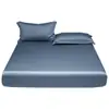 Sábana Bajera Ajustada de Tencel de Color Sólido, Pieza Única de Lyocell, Protector de Colchón Enfriador para Dormir Desnudo, Sábana de Cama de Cobertura Total, Ropa de Cama Antideslizante
