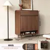 Gabinete de zapatos ecológico de madera maciza para entrada, multicapa para uso doméstico, banco para cambiarse los zapatos de pie para pasillo dos en uno, tablero artificial