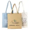 Bolsa de Compras de Lona Literaria Publicitaria Logo Personalizado Bolsa de Lona de Algodón Lisa Bolso de Mano Impresión Bolsa de Lona Creativa
