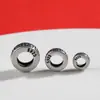 Contas com Padrão em Prata de Lei S925, Contas Espaçadoras, Contas de Roda, Acessórios para Pulseira de Cordão para Montagem Manual DIY