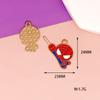 Accesorios de bricolaje de la serie de animación de Marvel Spider-Man, collar de aleación con gota de aceite, pulsera, colgante para bolso.