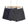 Pantalones Falda Vaquera con Abertura Estilo Chica Caliente Verano Nueva Moda Cintura Alta Corte Ajustado Falda Falsa de Dos Piezas Falda Corta