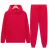 Conjunto Esportivo Masculino Cor Sólida Lã Quente Outono e Inverno Moletom com Capuz Pulôver Solto