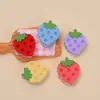 Galletas sandwich de fresa hechas a mano DIY accesorios de pegamento de resina para manualidades funda de teléfono pasador accesorios de joyería materiales al por mayor