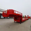 Nuevo semirremolque bajo plano semirremolque elevable de 5 ejes carga de 60 toneladas estructura de acero vehículo de transporte de maquinaria de construcción