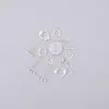 Plata pura S925 corazón de rosa borla lisa cierre OT, fresco y delicado plata lisa pulida accesorio de cierre de extremo de pulsera DIY