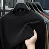 Nueva colección de otoño: Suéter de punto jacquard con cuello redondo, diseño casual y sencillo, color liso, versátil, capa base de manga larga para hombres de mediana edad