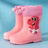 Botas de Chuva Infantis Meninas Bebê Antiderrapantes Botas de Chuva Meninos Estudantes Crianças Sapatos de Água Infantis Impermeáveis Crianças 2-7 Anos