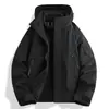 Chaqueta Exterior para Mujer 25 Nuevo Estilo Casual Tres en Uno para Figuras Menudas, Cortavientos e Impermeable, Chaqueta de Pareja de Gama Alta y Elegante