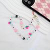 Cadena de acrílico para teléfono móvil con cuentas, cordón mixto para niñas, nuevo colgante sencillo para teléfono móvil, joyería pequeña