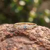 Anillo apilable de plata pura S925 Art Source, personalizado con incrustaciones de diamantes, anillo de estilo vintage Ins moderno y elegante, versátil para mujer