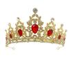 Corona de Princesa para Fiesta de Cumpleaños Europea y Americana Transfronteriza Aleación Strass Corona de Novia Tocado Accesorio para el Cabello de Vestido de Novia Diadema