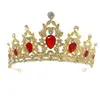 Diadema Europea y Americana de Aleación con Pedrería Corona de Novia Tocado Corona de Princesa para Cumpleaños 18 Ceremonia de Mayoría de Edad Corona para el Cabello Vestido de Cumpleaños