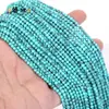 Cuentas redondas pequeñas de 2/3 mm, cristal natural, ágata, turquesa, para pulsera, collar DIY, venta al por mayor, cuentas sueltas, accesorios de joyería