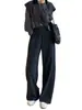Pantalones mágicos adelgazantes con costura lateral desplazada, pantalones de pierna ancha suaves y fluidos, pantalones casuales adelgazantes de cintura alta para mujer, nuevo otoño 2026 H091510