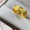 Ventas Directas de Fábrica, Productos Más Vendidos en Tiktok, Anillos Chapados en Oro de Alta Gama al por Mayor para Hombres y Mujeres, Anillos Lisos con Superficie Brillante y la Palabra'' en Acero de Titanio