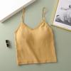Otoño Color Puro Se Puede Usar Fuera del Pecho Pequeño Suspbottomer Íntimos con Almohadillas para el Pecho Top Tubo Camiseta Base Sexy Hermoso Chaleco de Espalda para Mujer