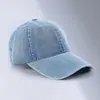 Boné de Baseball de Sarja Lavada Popular com Logo Personalizado, Circunferência da Cabeça Grande, Chapéu de Sol com Parte Superior Macia, Boné de Bico de Pato Cor Sólida Versátil Casual