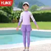 Traje de Baño para Niñas Traje de Baño Dividido con Protección Solar 2025 Nuevo Pantalón de Manga Larga Niñas Niñas Medianas y Grandes Traje de Baño para Aguas Termales para Niños