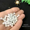 Contas Redondas de Imitação de Pérola com Alto Brilho, Bege e Branco, 3`12mm, Contas Soltas para Pentes Tradicionais, Acessórios DIY Hanfu